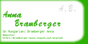 anna bramberger business card